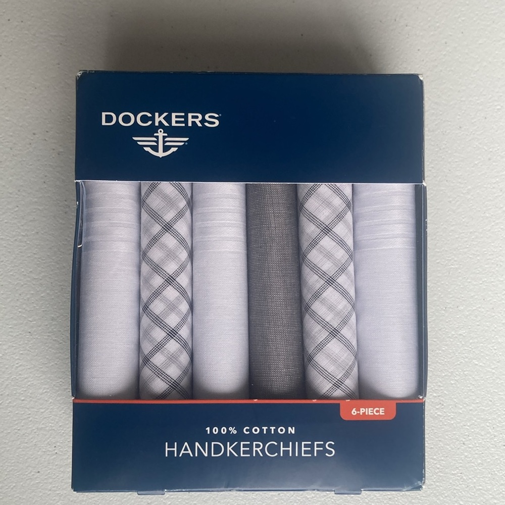 Dockers 6 pack of 100% cotton handkerchiefs - Picture 13 of 14